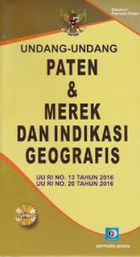 Image of Undang-Undang Paten & Merek dan Indikasi Geografis